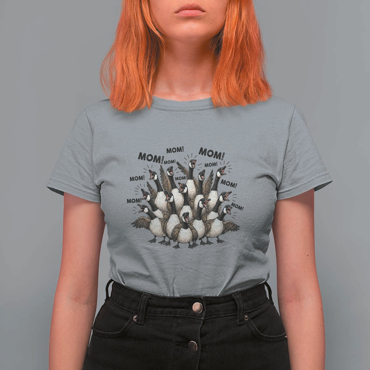 Silly Goose Mom T Shirt For Women Funny Parenting Chaos Motherhood