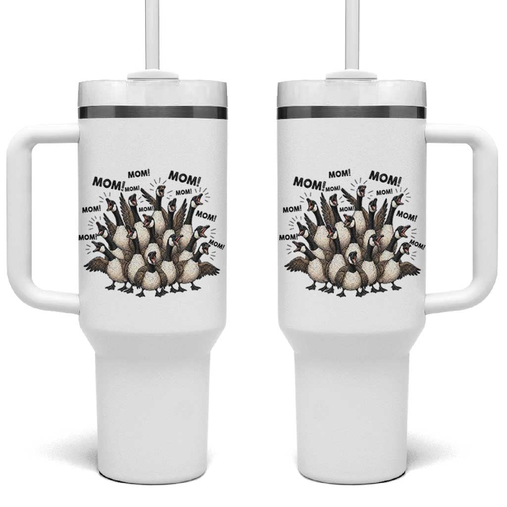 Silly Goose Mom Tumbler With Handle Funny Parenting Chaos Motherhood