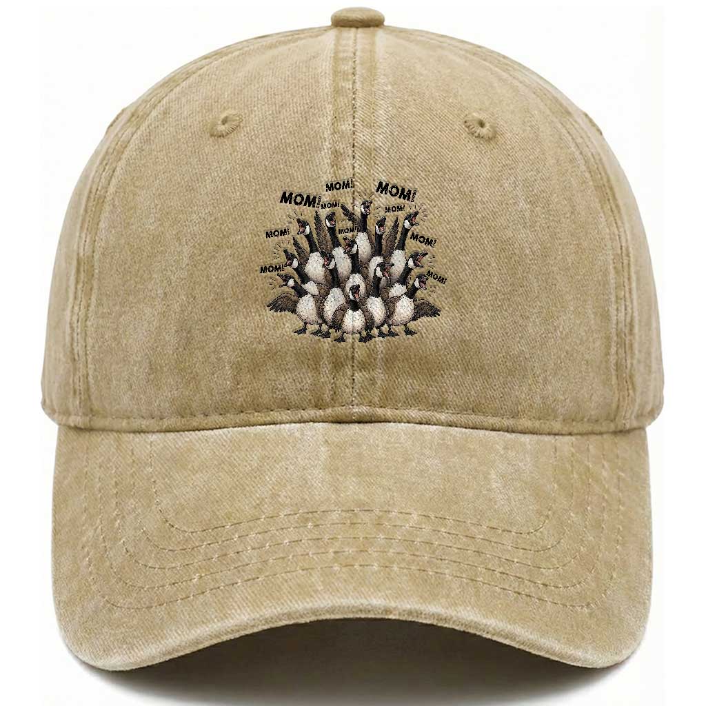 Silly Goose Mom Washed Cotton Baseball Cap Funny Parenting Chaos Motherhood