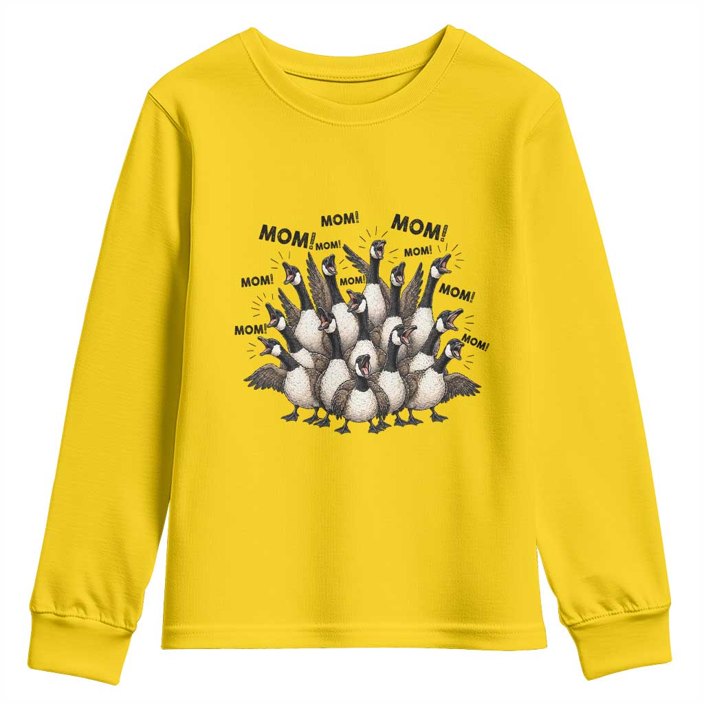 Silly Goose Mom Youth Sweatshirt Funny Parenting Chaos Motherhood