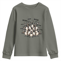 Silly Goose Mom Youth Sweatshirt Funny Parenting Chaos Motherhood