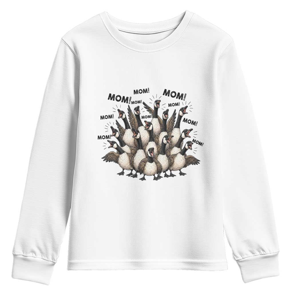 Silly Goose Mom Youth Sweatshirt Funny Parenting Chaos Motherhood