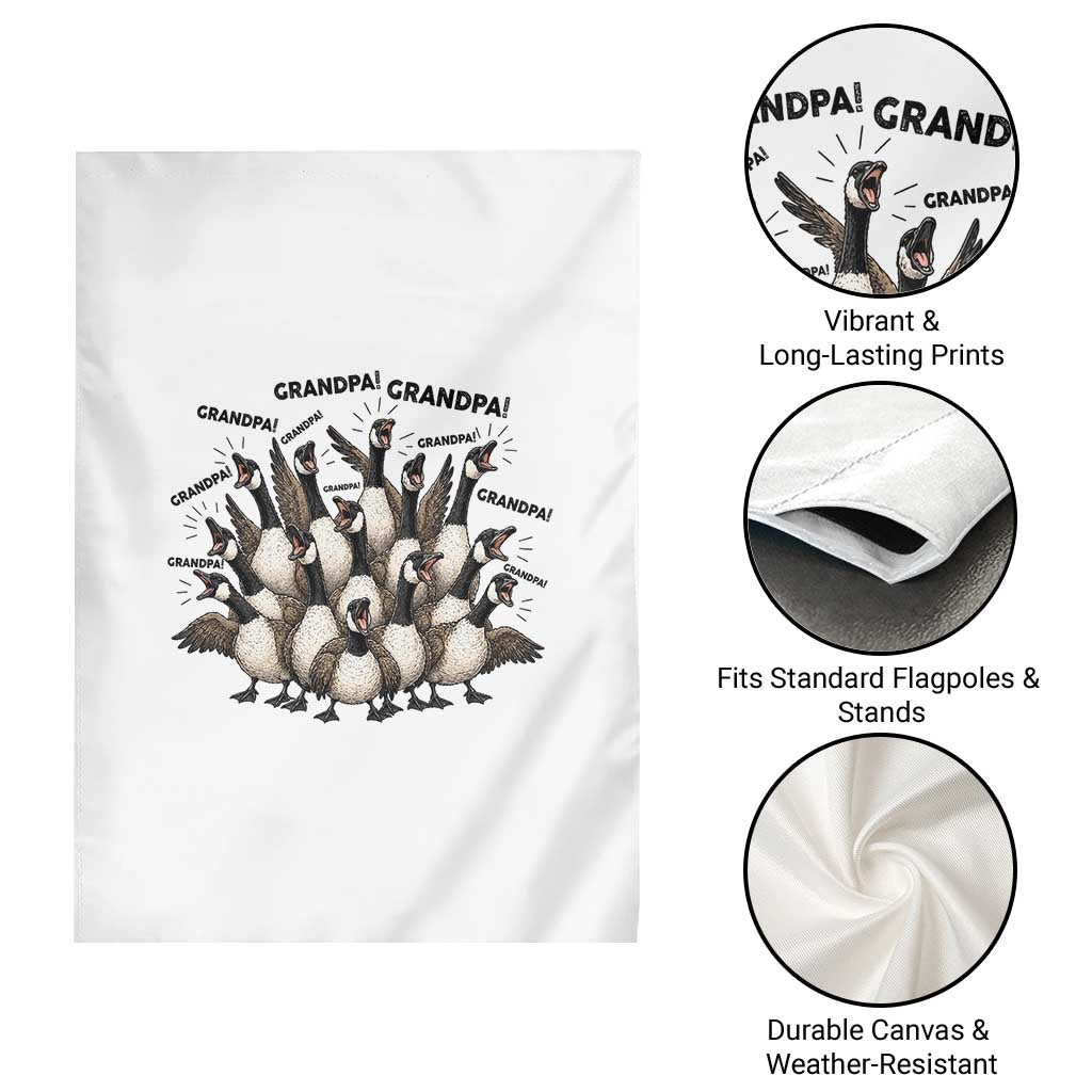 Silly Goose Grandpa Garden Flag Funny Family Chaos Grandfather