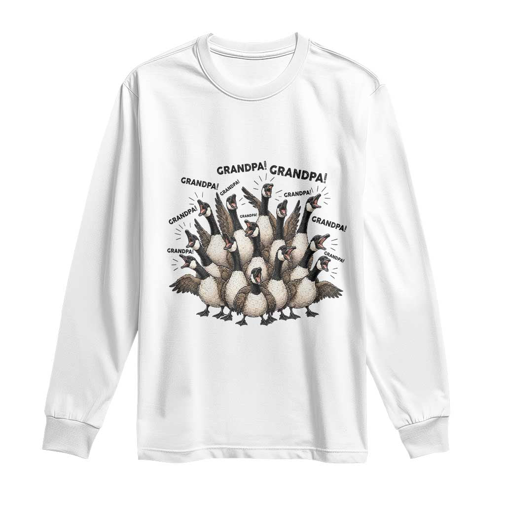 Silly Goose Grandpa Long Sleeve Shirt Funny Family Chaos Grandfather