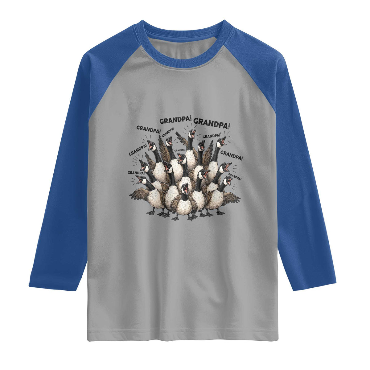 Silly Goose Grandpa Raglan Shirt Funny Family Chaos Grandfather
