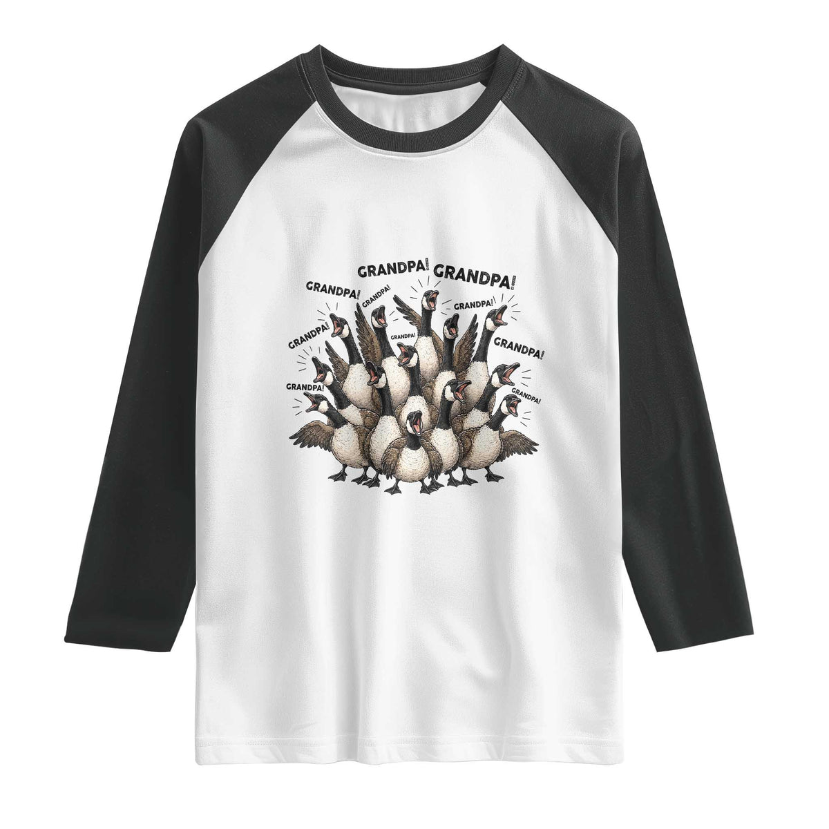 Silly Goose Grandpa Raglan Shirt Funny Family Chaos Grandfather