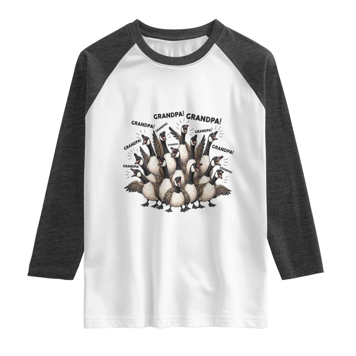 Silly Goose Grandpa Raglan Shirt Funny Family Chaos Grandfather