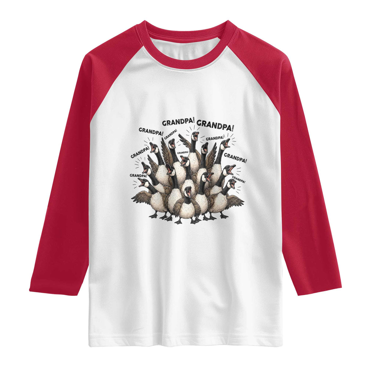 Silly Goose Grandpa Raglan Shirt Funny Family Chaos Grandfather