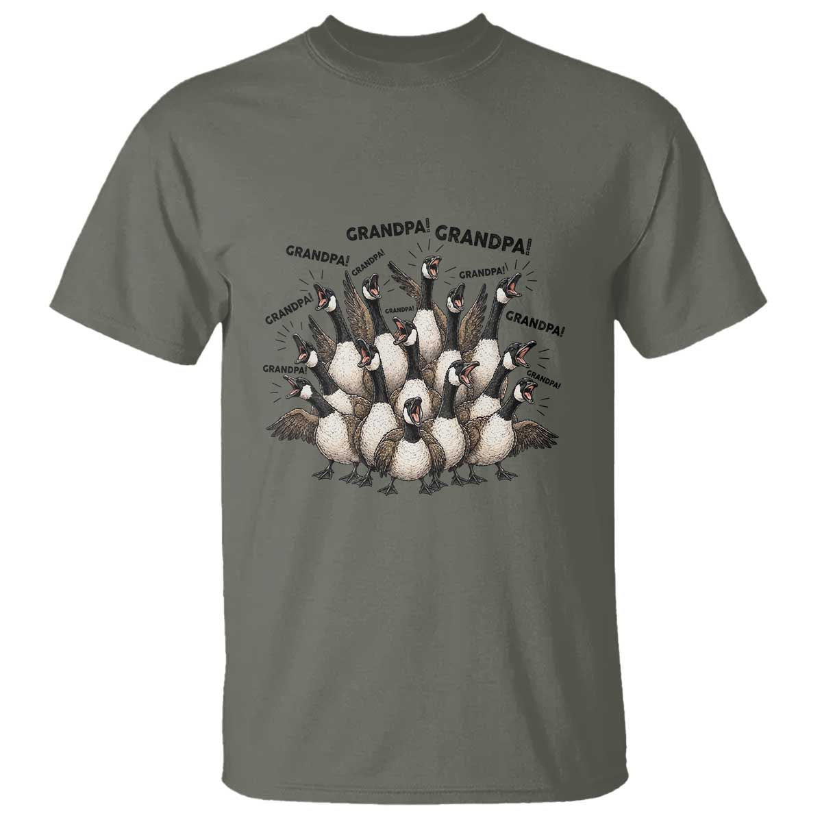 Silly Goose Grandpa T Shirt Funny Family Chaos Grandfather