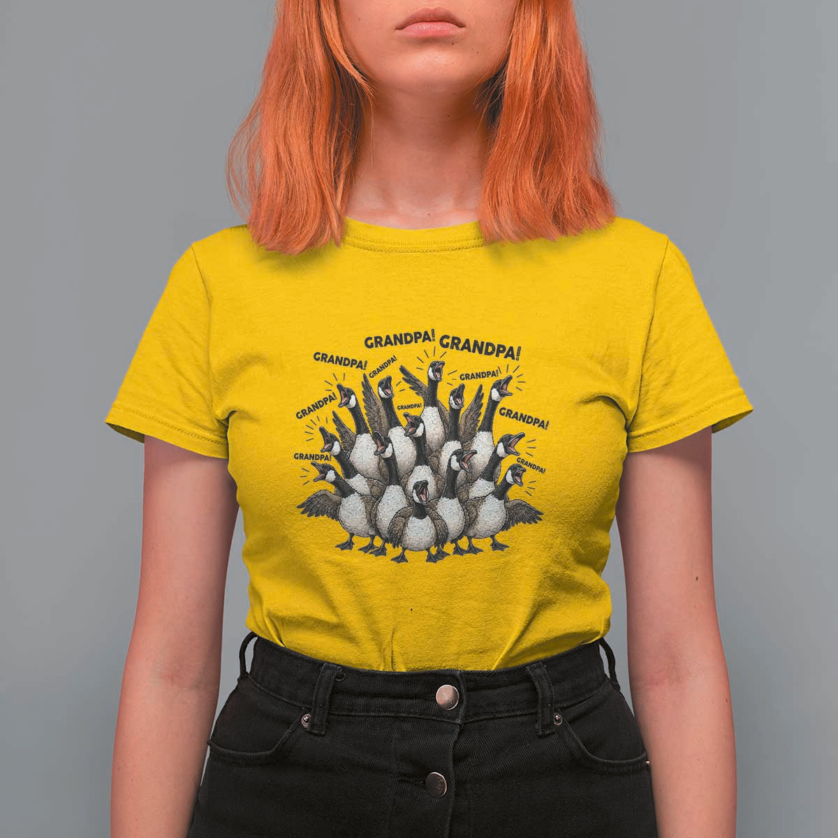 Silly Goose Grandpa T Shirt For Women Funny Family Chaos Grandfather