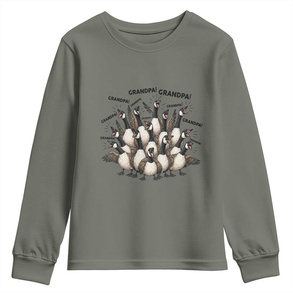 Silly Goose Grandpa Youth Sweatshirt Funny Family Chaos Grandfather