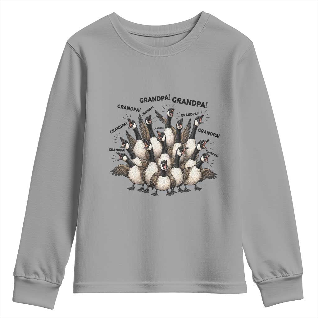 Silly Goose Grandpa Youth Sweatshirt Funny Family Chaos Grandfather