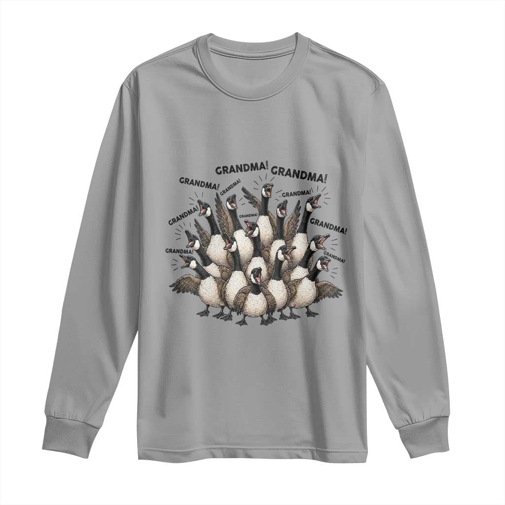 Funny Silly Goose Grandma Long Sleeve Shirt Chaos Coordinator Grandma Life Graphic