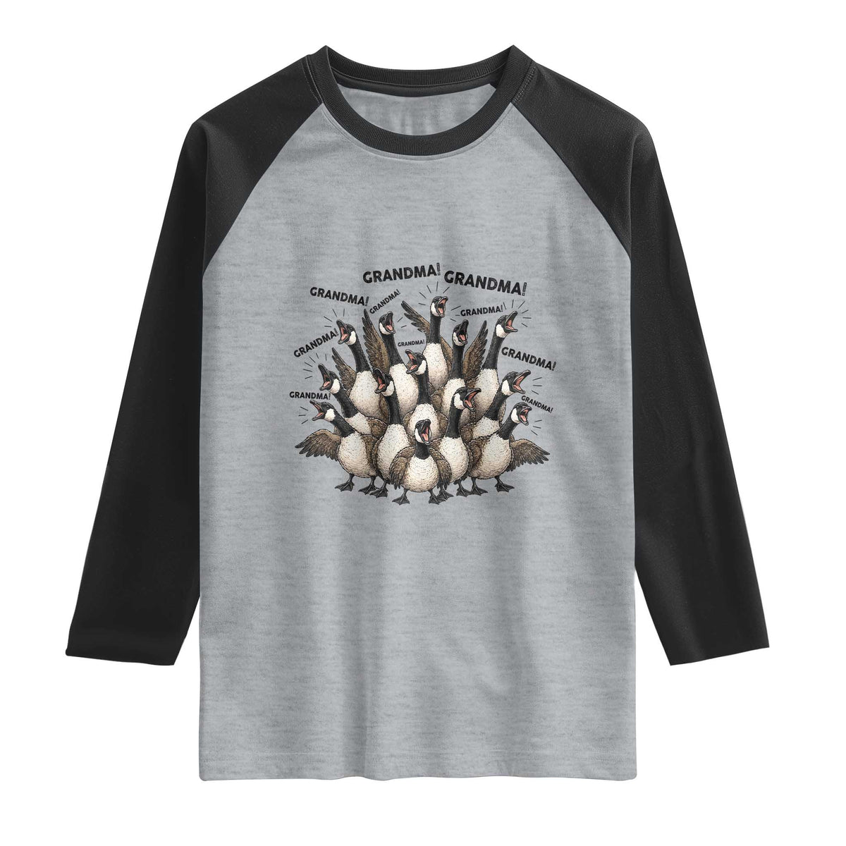 Funny Silly Goose Grandma Raglan Shirt Chaos Coordinator Grandma Life Graphic