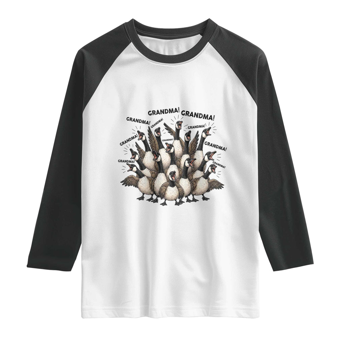 Funny Silly Goose Grandma Raglan Shirt Chaos Coordinator Grandma Life Graphic