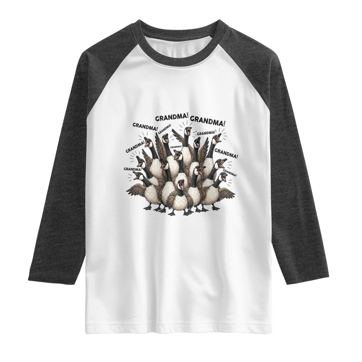 Funny Silly Goose Grandma Raglan Shirt Chaos Coordinator Grandma Life Graphic