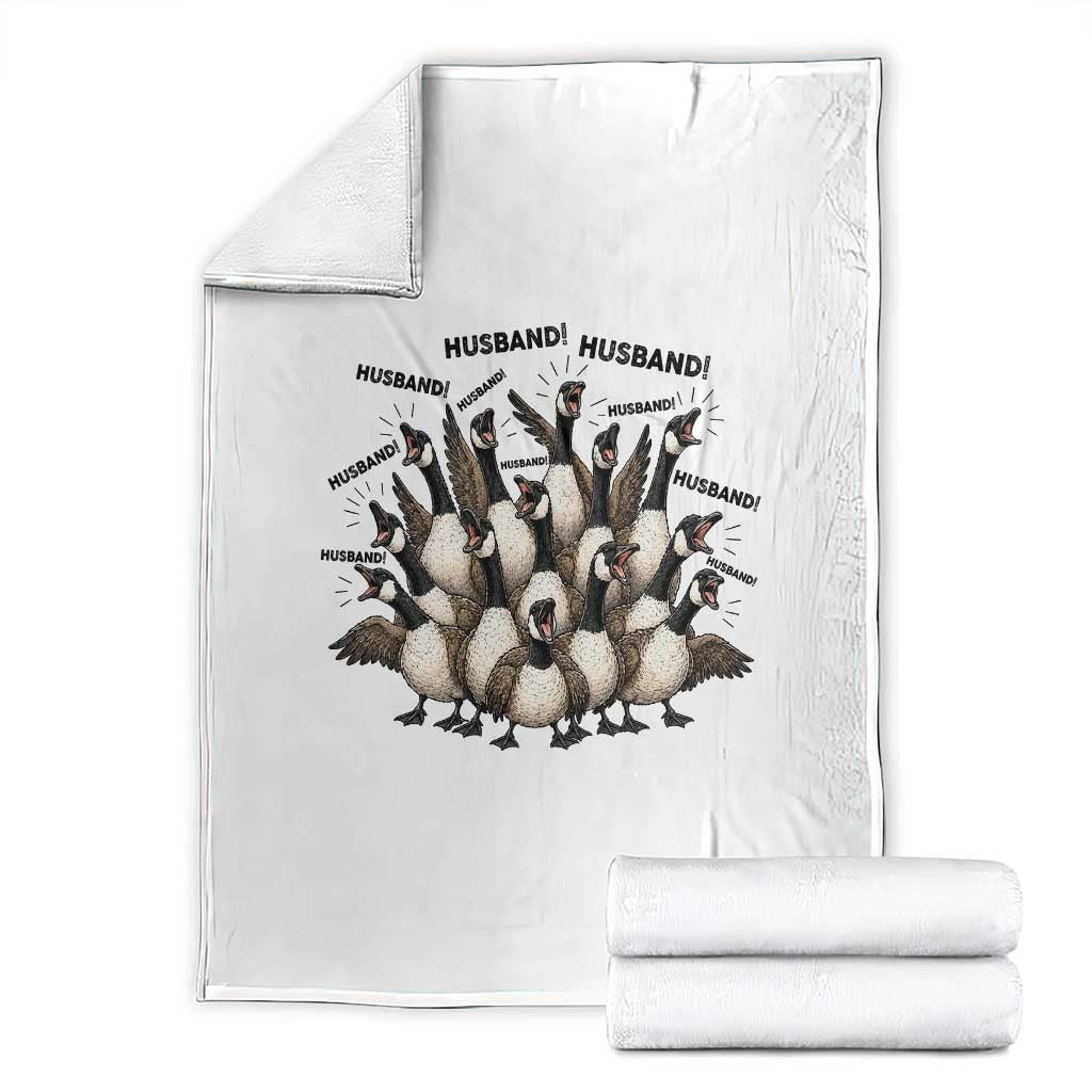 Silly Goose Husband Throw Blanket Funny Marriage Chaos Husbandhood