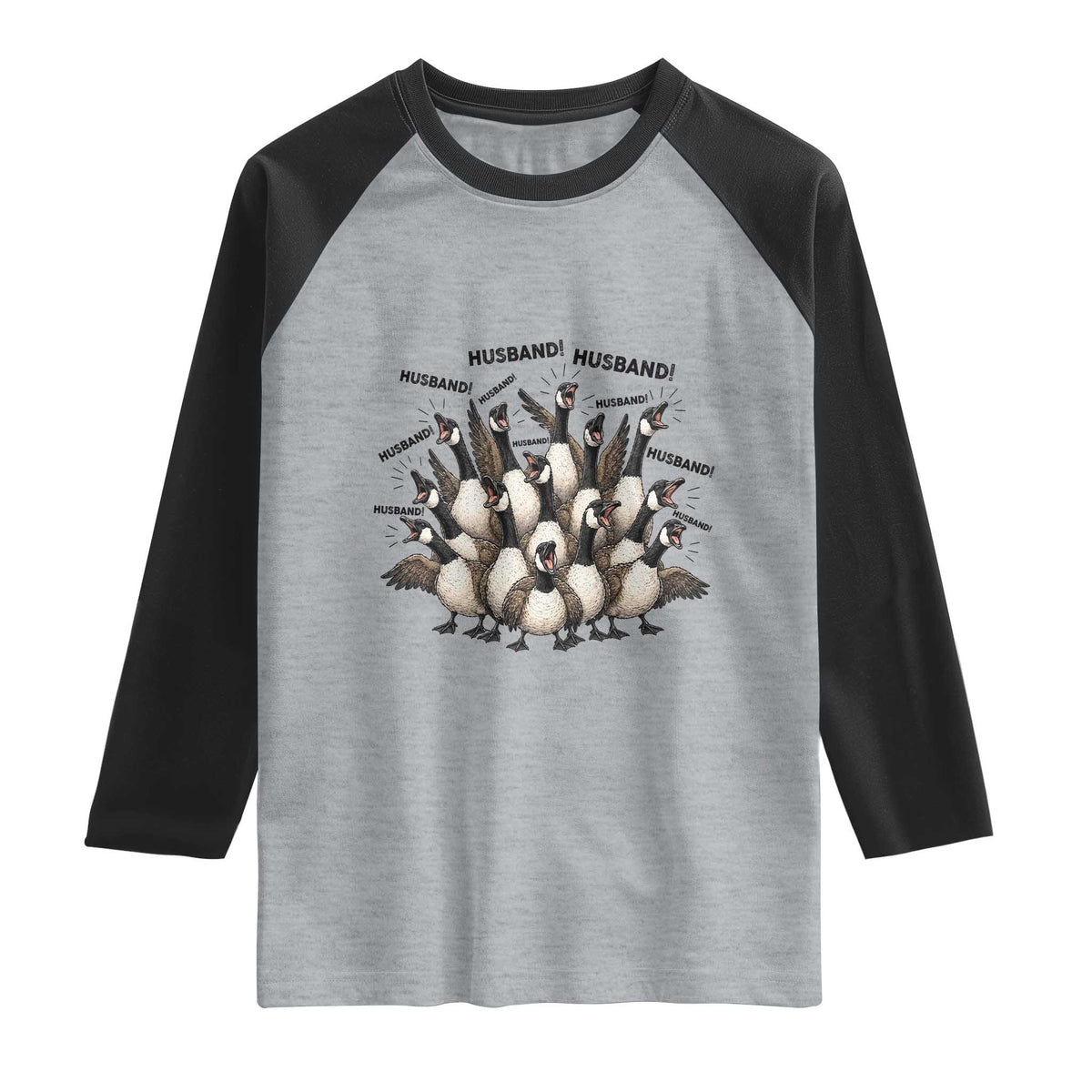 Silly Goose Husband Raglan Shirt Funny Marriage Chaos Husbandhood
