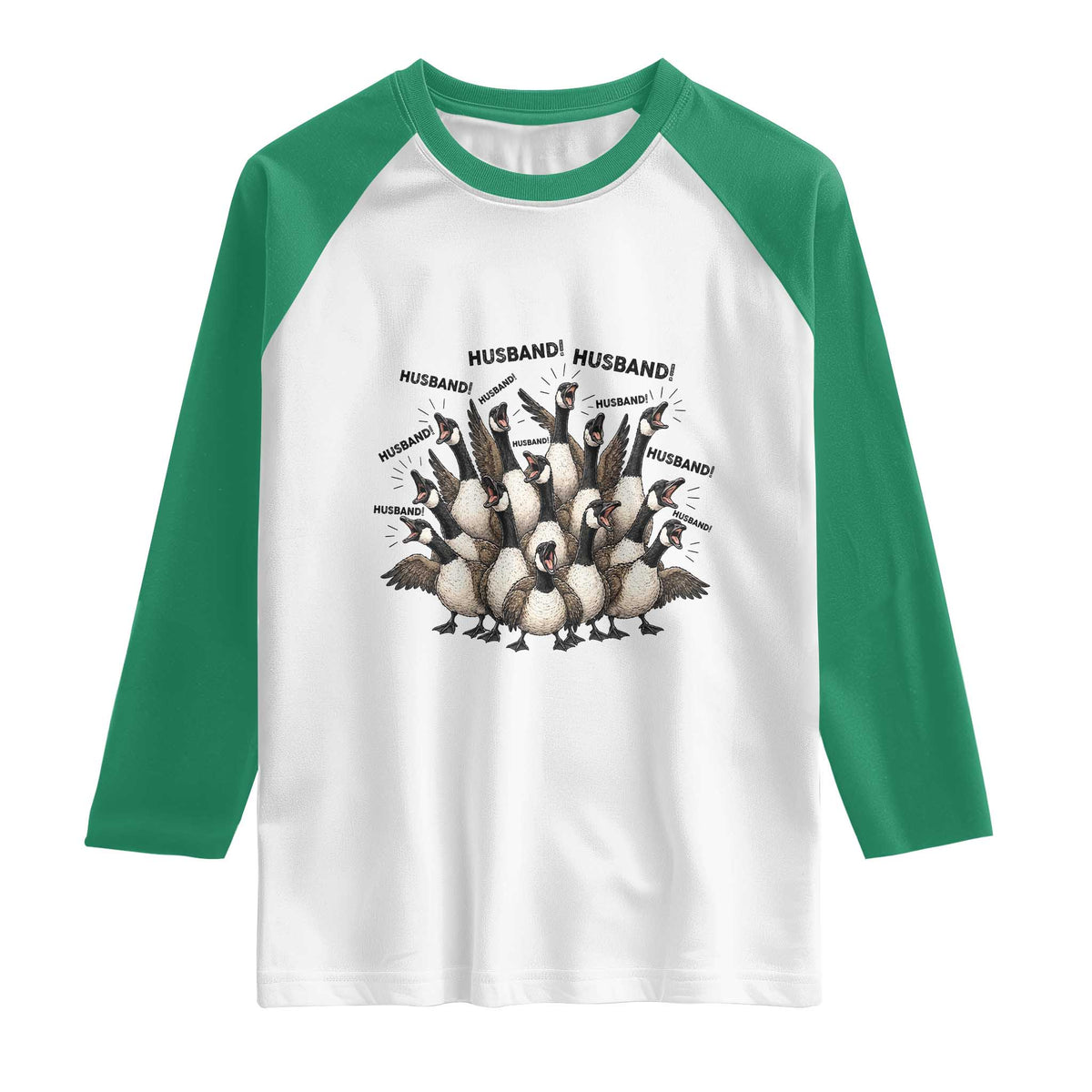 Silly Goose Husband Raglan Shirt Funny Marriage Chaos Husbandhood