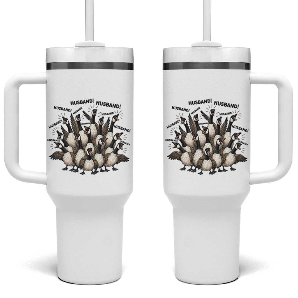 Silly Goose Husband Tumbler With Handle Funny Marriage Chaos Husbandhood