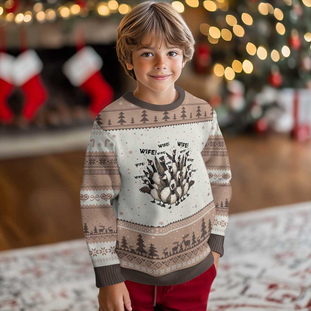 Silly Goose Wife Ugly Christmas Sweater Funny Marriage Chaos Wifehood