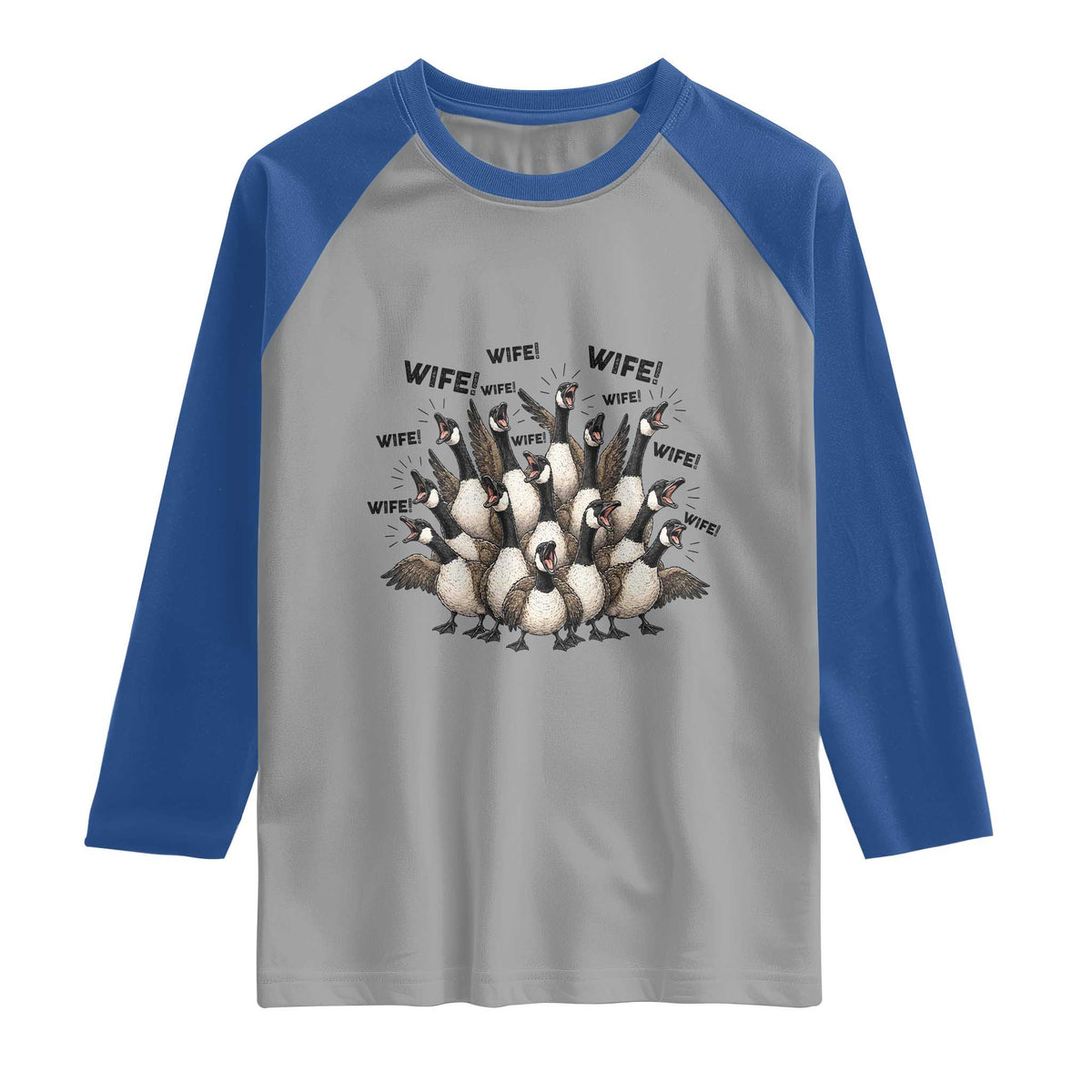 Silly Goose Wife Raglan Shirt Funny Marriage Chaos Wifehood