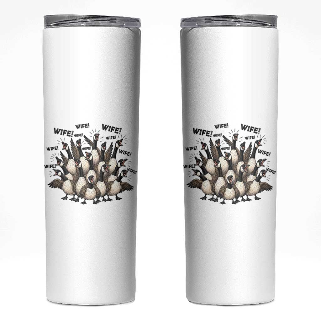 Silly Goose Wife Skinny Tumbler Funny Marriage Chaos Wifehood