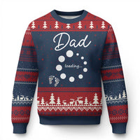 Dad Loading 2026 Ugly Christmas Sweater Future Dad Announcement