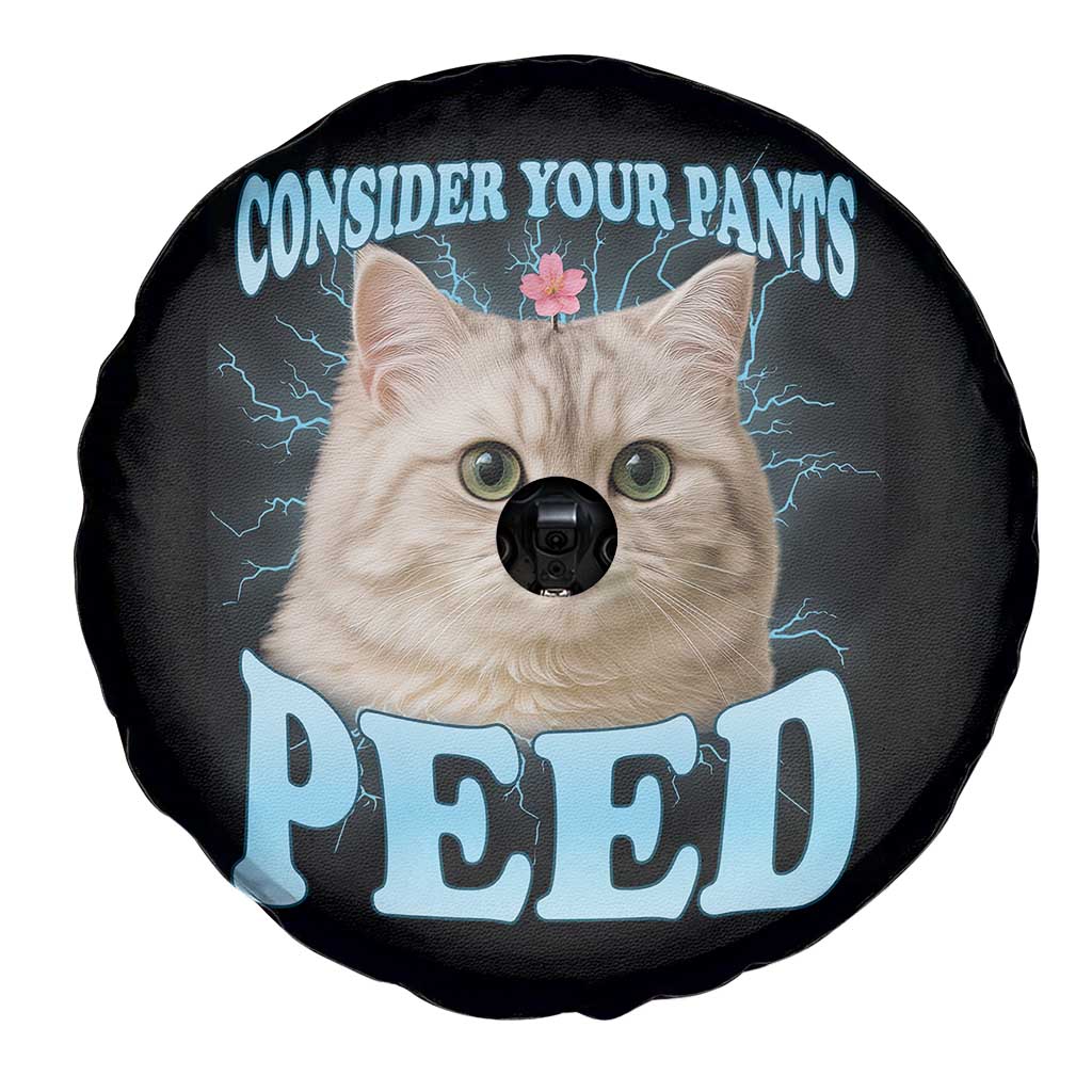 Funny Cat Spare Tire Cover Consider Your Pants Peed Meme Saying - Wonder Print Shop