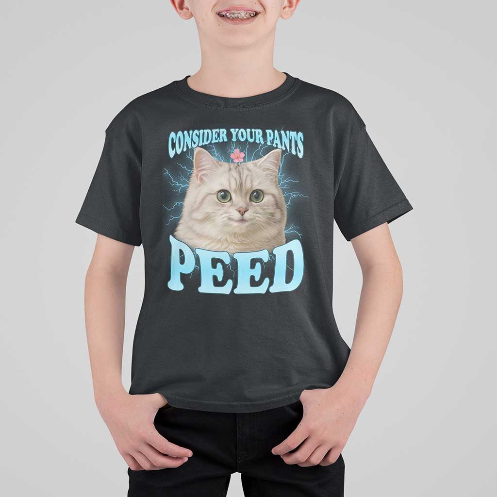 Funny Cat T Shirt For Kid Consider Your Pants Peed Meme Saying - Wonder Print Shop