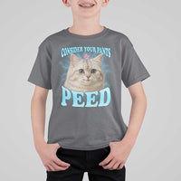 Funny Cat T Shirt For Kid Consider Your Pants Peed Meme Saying - Wonder Print Shop