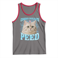 Funny Cat Tank Top Consider Your Pants Peed Meme Saying - Wonder Print Shop