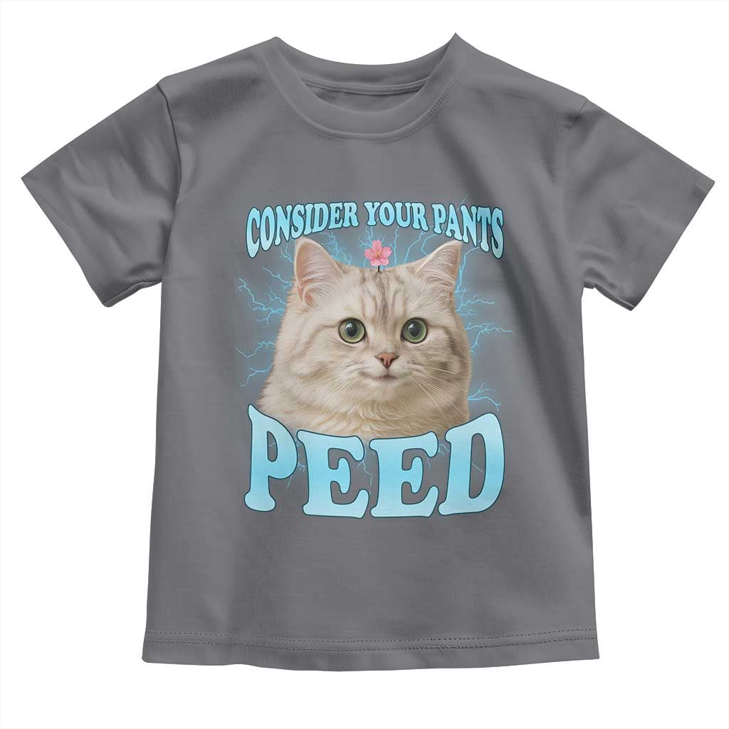 Funny Cat Toddler T Shirt Consider Your Pants Peed Meme Saying - Wonder Print Shop