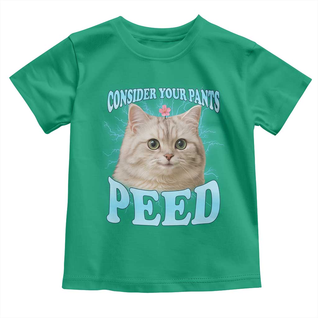 Funny Cat Toddler T Shirt Consider Your Pants Peed Meme Saying - Wonder Print Shop