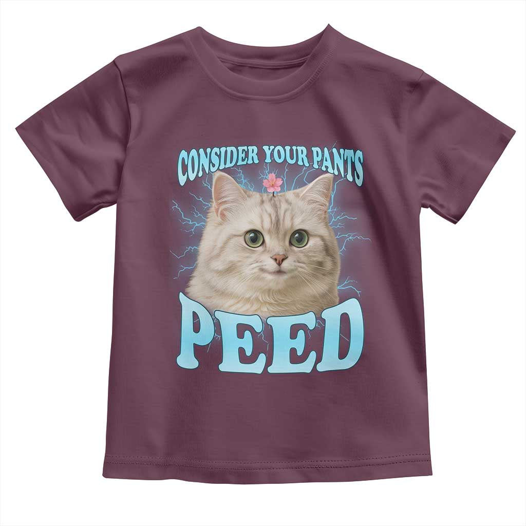 Funny Cat Toddler T Shirt Consider Your Pants Peed Meme Saying - Wonder Print Shop