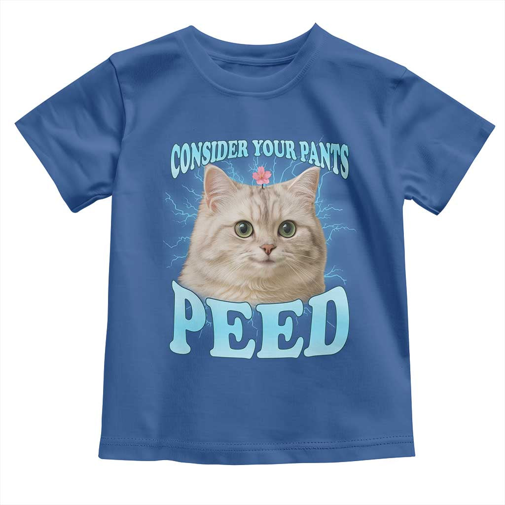 Funny Cat Toddler T Shirt Consider Your Pants Peed Meme Saying - Wonder Print Shop