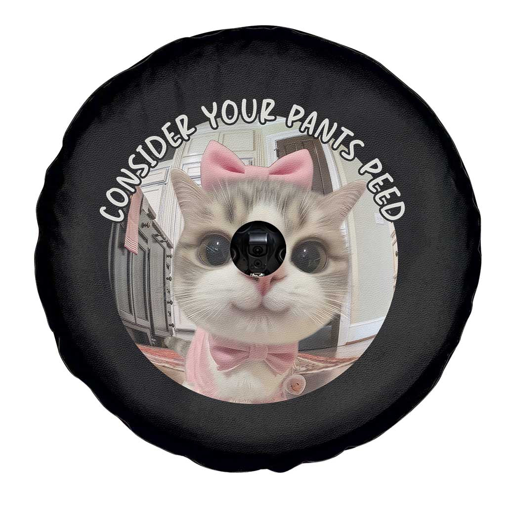 Consider Your Pants Peed Spare Tire Cover Funny Cat Meme Saying - Wonder Print Shop