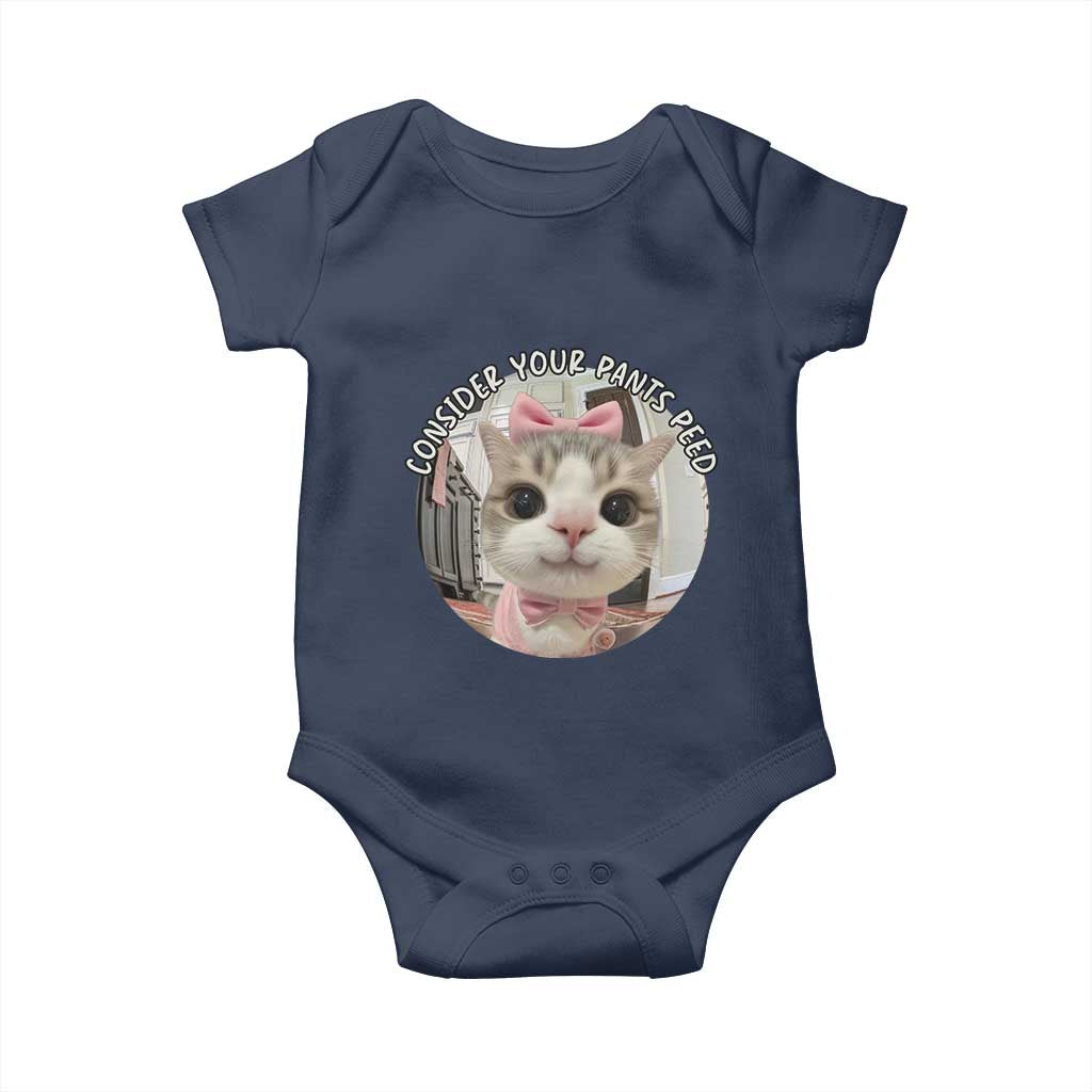 Consider Your Pants Peed Baby Onesie Funny Cat Meme Saying - Wonder Print Shop
