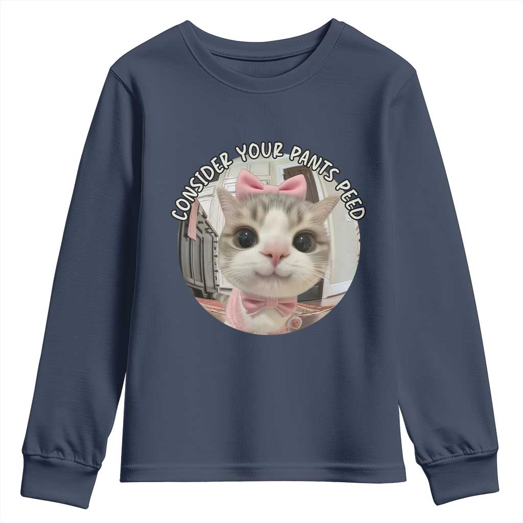 Consider Your Pants Peed Youth Sweatshirt Funny Cat Meme Saying - Wonder Print Shop