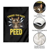 Funny Cat Lover Garden Flag Consider Your Pants Peed Quote - Wonder Print Shop