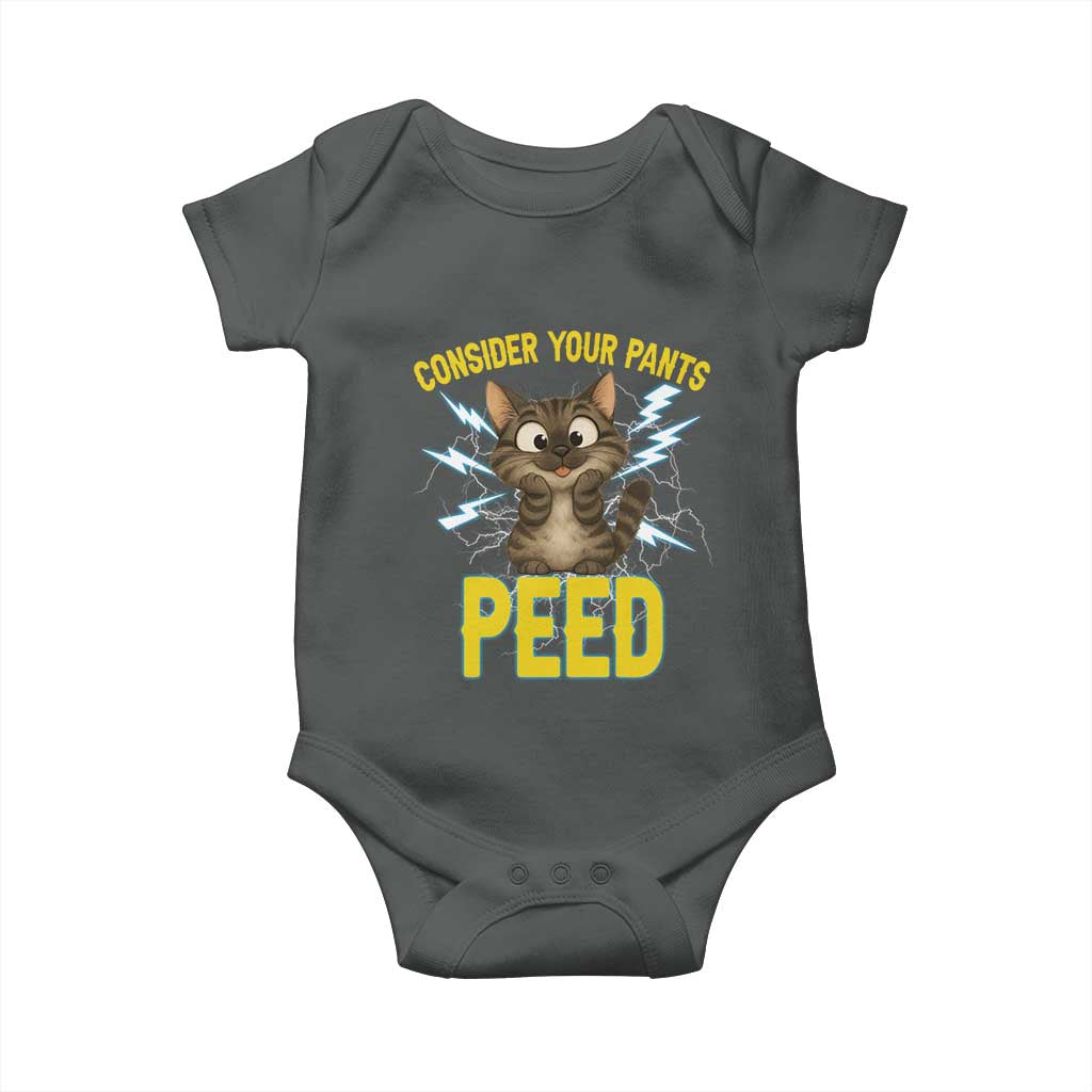 Funny Cat Lover Baby Onesie Consider Your Pants Peed Quote - Wonder Print Shop