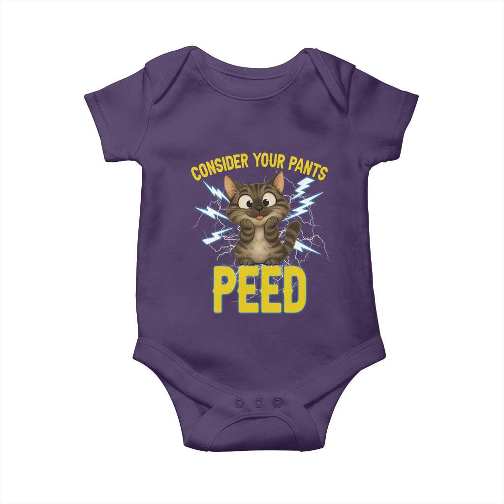 Funny Cat Lover Baby Onesie Consider Your Pants Peed Quote - Wonder Print Shop