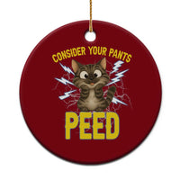 Funny Cat Lover Ceramic Ornament Consider Your Pants Peed Quote - Wonder Print Shop
