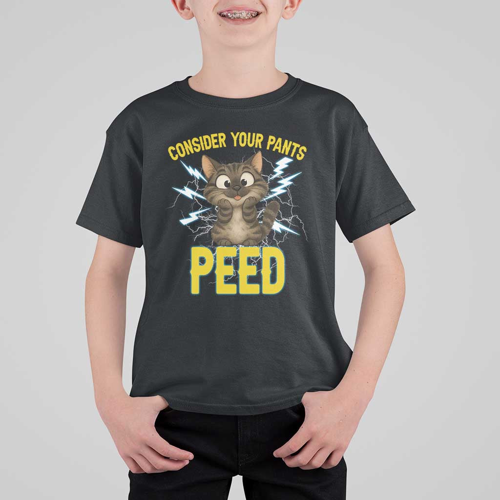Funny Cat Lover T Shirt For Kid Consider Your Pants Peed Quote - Wonder Print Shop