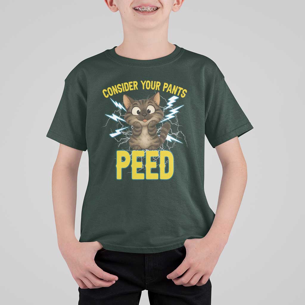 Funny Cat Lover T Shirt For Kid Consider Your Pants Peed Quote - Wonder Print Shop