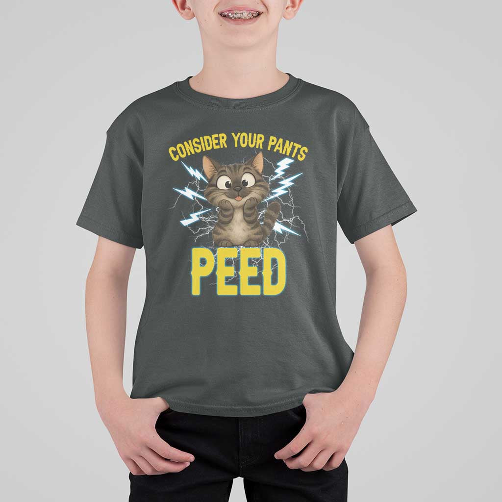 Funny Cat Lover T Shirt For Kid Consider Your Pants Peed Quote - Wonder Print Shop