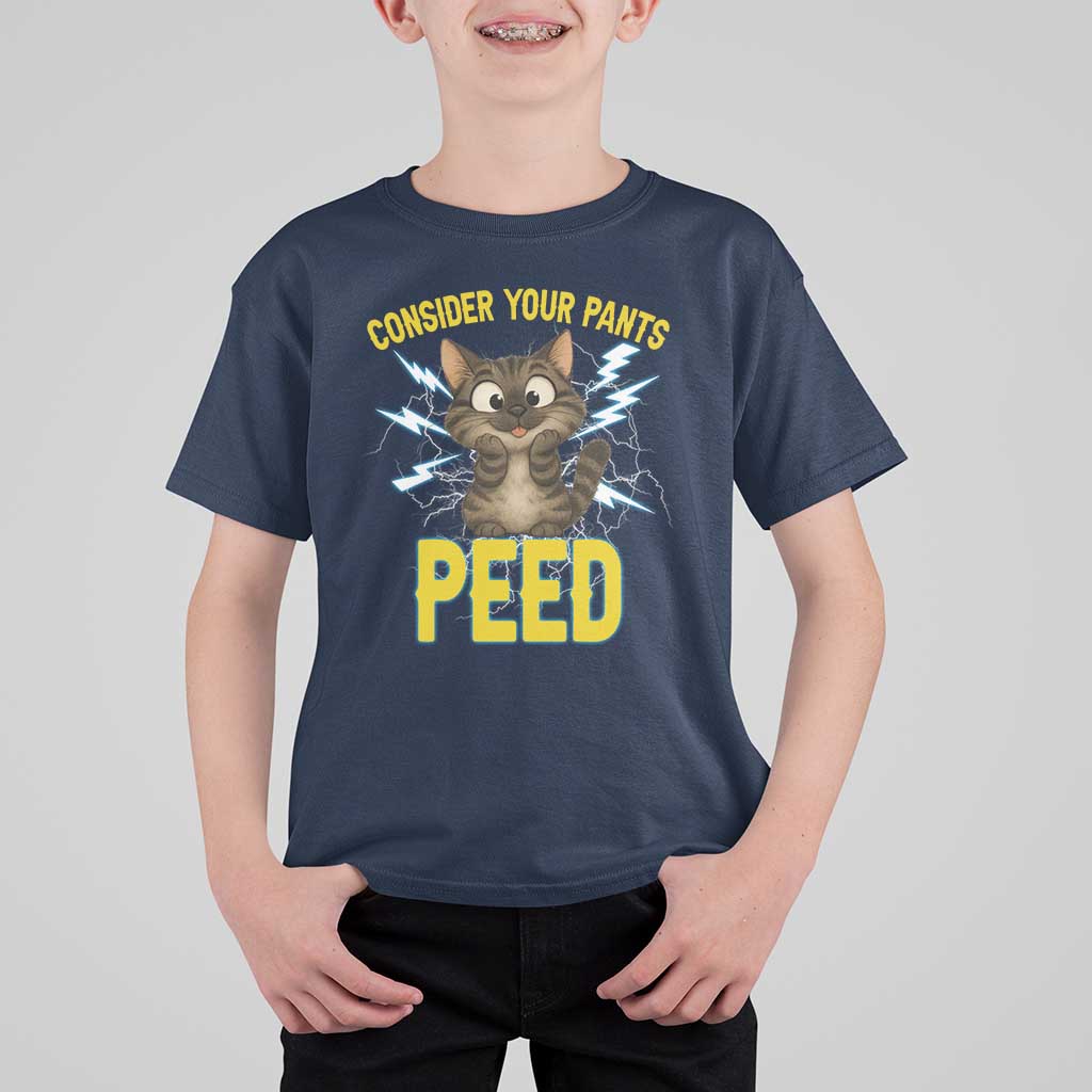 Funny Cat Lover T Shirt For Kid Consider Your Pants Peed Quote - Wonder Print Shop
