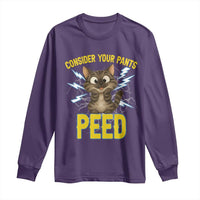 Funny Cat Lover Long Sleeve Shirt Consider Your Pants Peed Quote - Wonder Print Shop