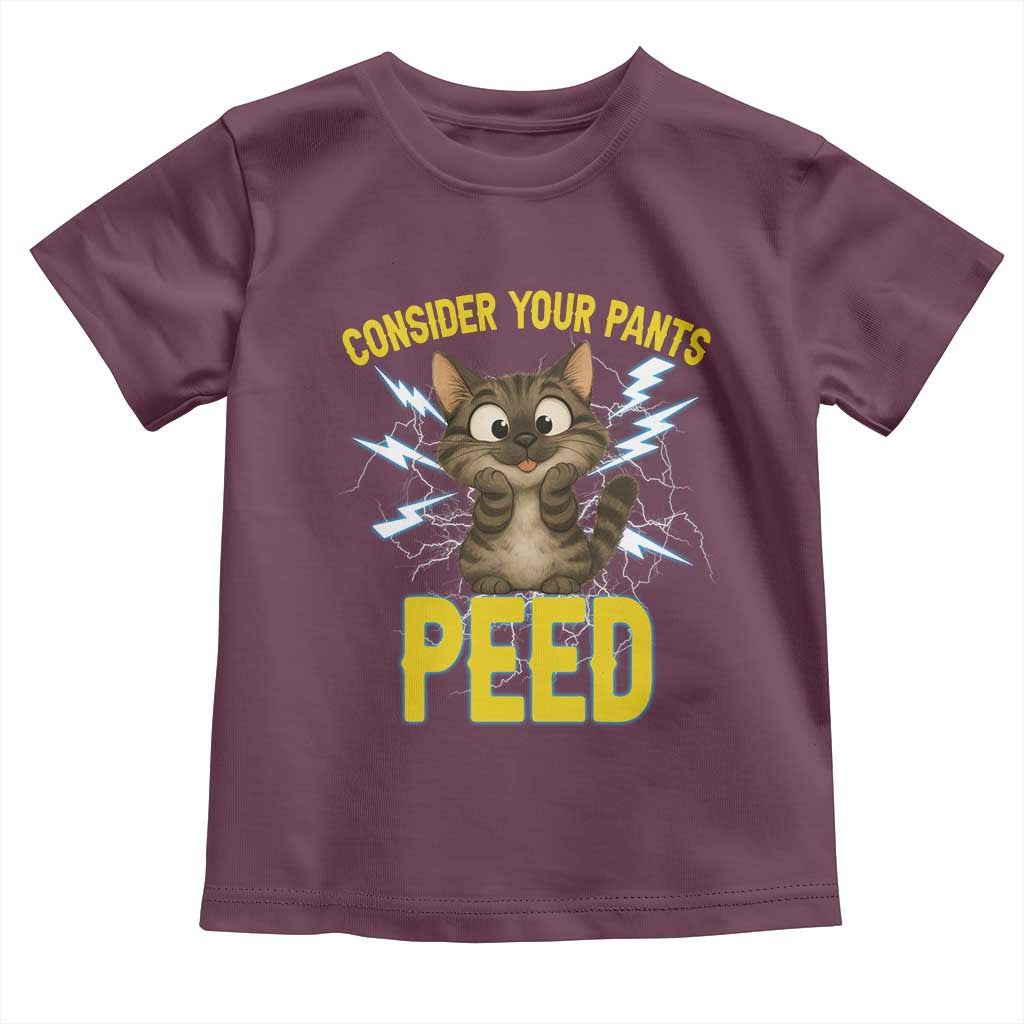 Funny Cat Lover Toddler T Shirt Consider Your Pants Peed Quote - Wonder Print Shop