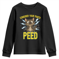 Funny Cat Lover Youth Sweatshirt Consider Your Pants Peed Quote - Wonder Print Shop